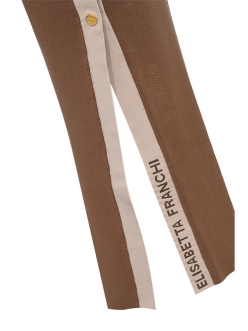 Abito in maglia con bande in viscosa lucida e bottoni Elisabetta Franchi | AM03S61E2727